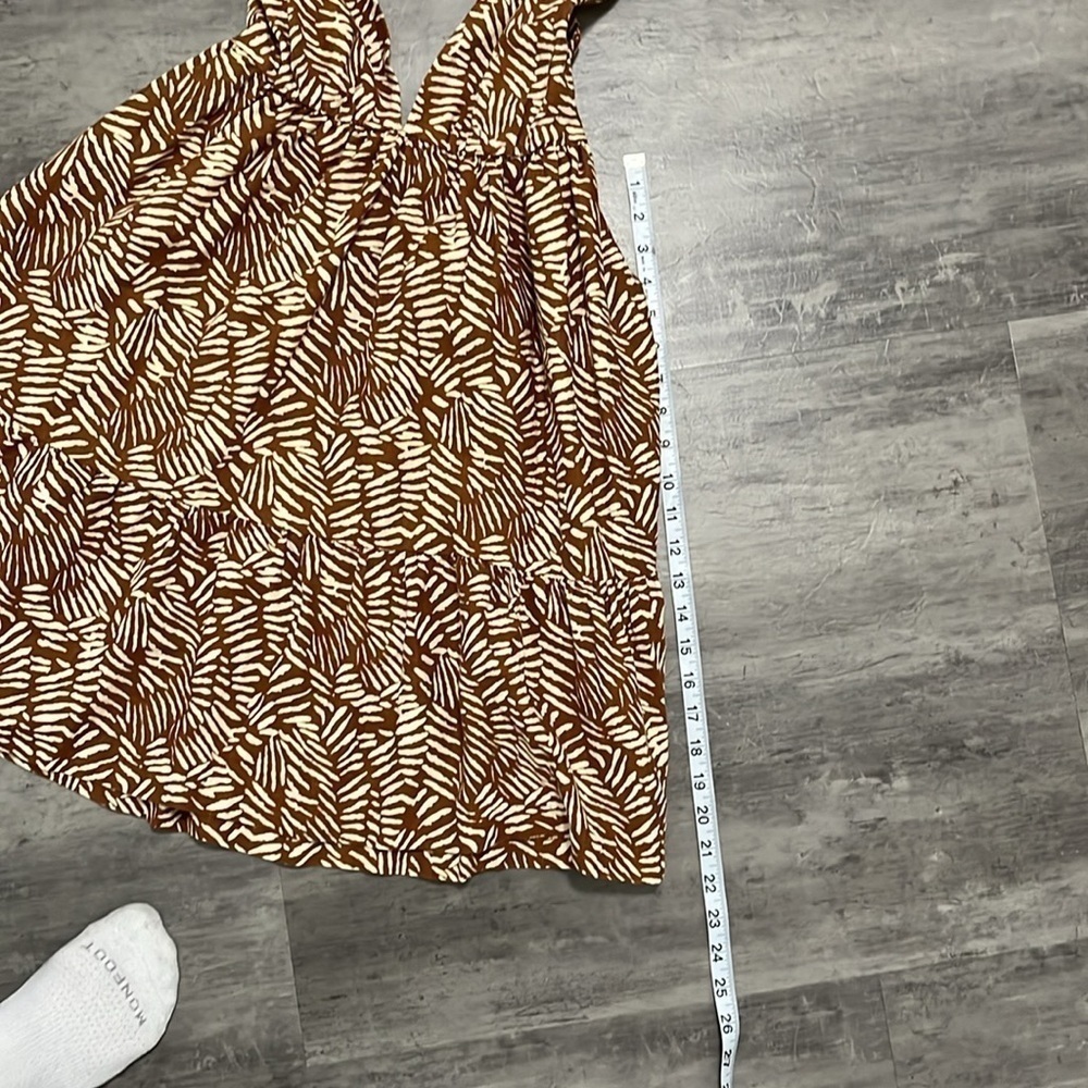 House of Harlow Leaf Print Tie Back Sundress  Mini Size Small - Picture 6 of 9